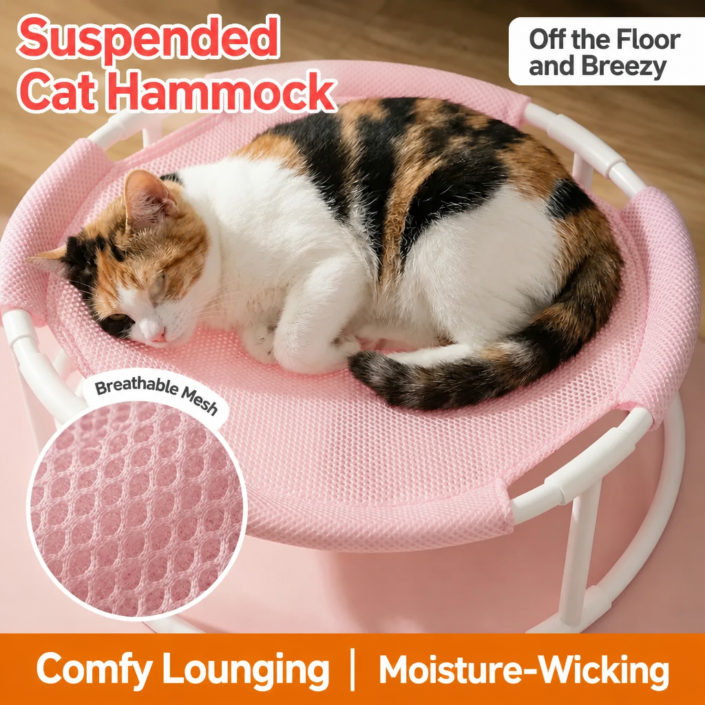 Round Elevated Hammock-Style Pet Bed | The Pet Edit