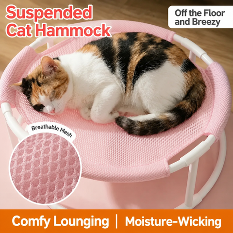 Round Elevated Hammock-Style Pet Bed | The Pet Edit