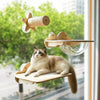 Window-Mounted Cat Climbing System with Perches and Scratching Posts