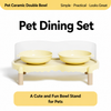 Ceramic Pet Bowl Set with Stand