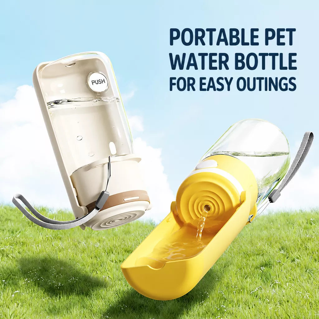 Portable Dog Water Bottle with Built-In Drinking Cup