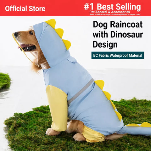 Full-Coverage Four-Leg Dog Raincoat for Medium & Large Dogs