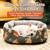 Semi-Enclosed Plush Pet Bed for Cats and Small Dogs