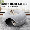 Enclosed Donut Pet Bed with Tunnel