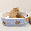 Deep Oval Cardboard Cat Scratcher Bed - p-00017