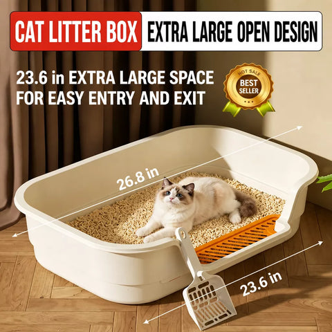 Extra-Large High-Sided Cat Litter Box p-05691