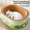 Oval Corrugated Cardboard Cat Scratcher Bed