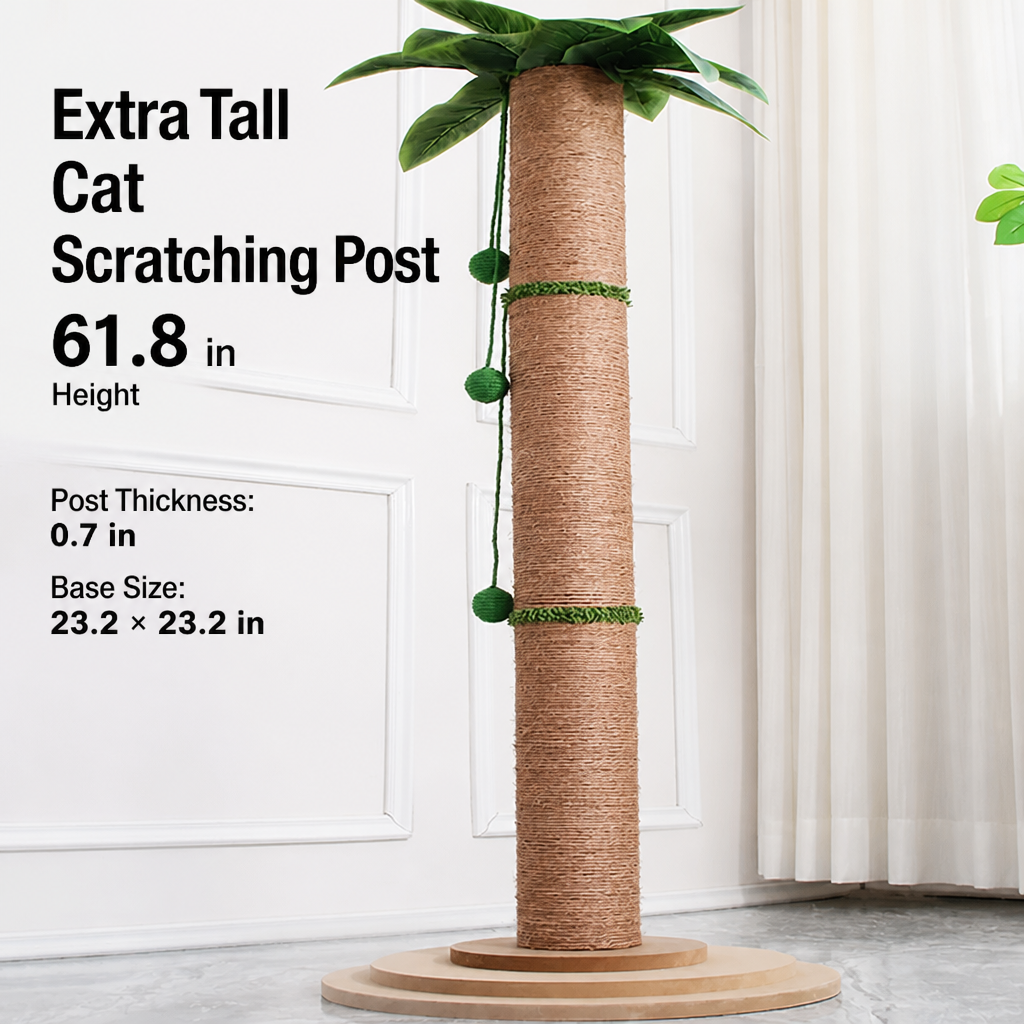 Large Round Sisal Cat Scratching Post & Climbing Tower