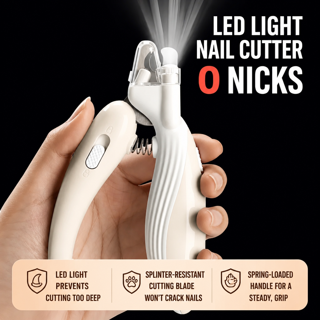 LED Pet Nail Clippers for Cats & Dogs