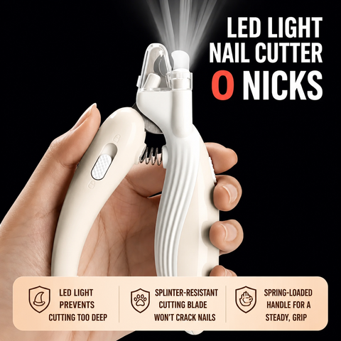 LED Pet Nail Clippers for Cats & Dogs