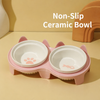 Ceramic Double Pet Bowls with Elevated Stand
