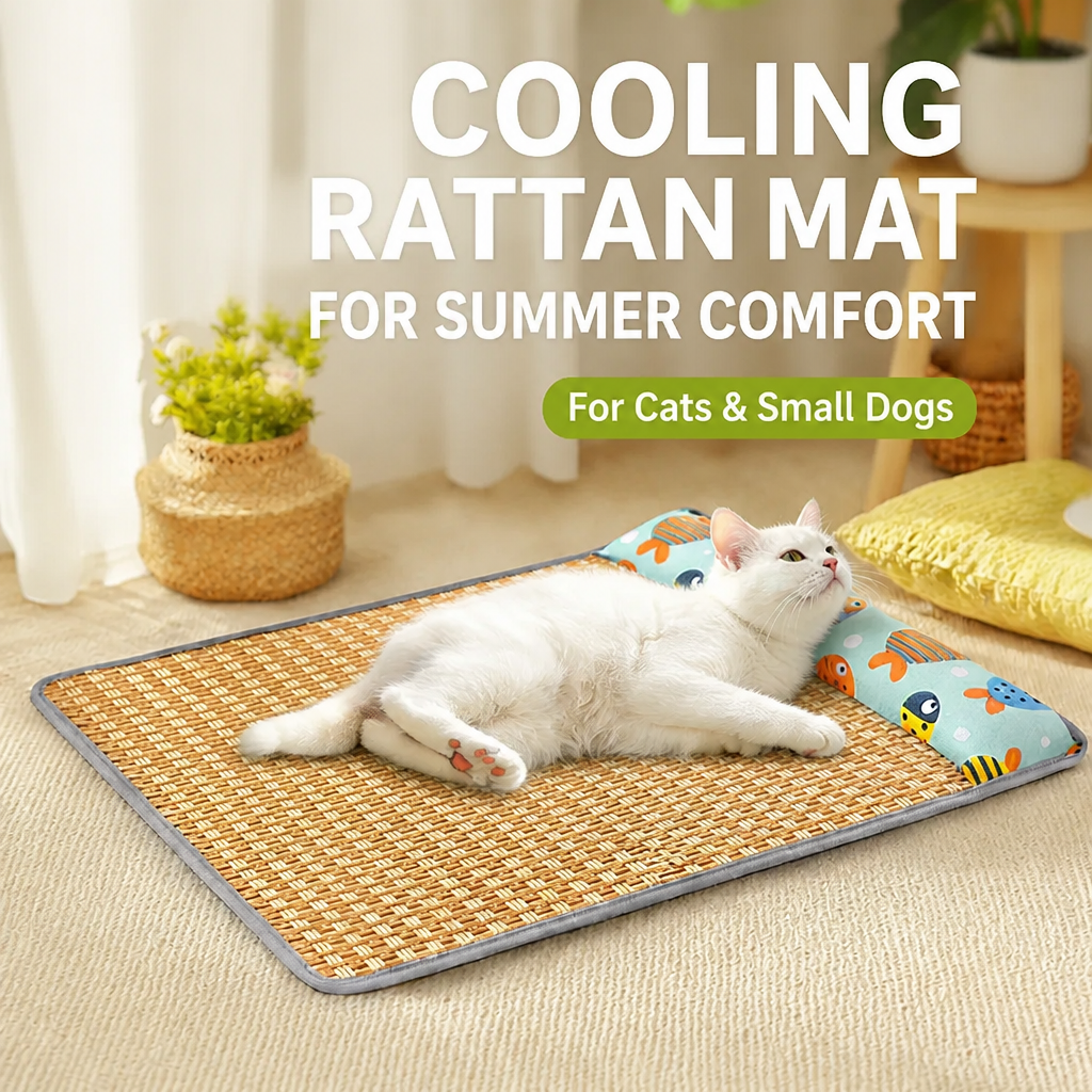 Foam Pillow Pet Bed Mat for Cats and Dogs