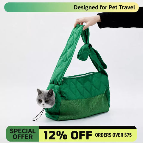 Portable Mesh Pet Carrier with Shoulder and Crossbody Straps