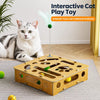 Interactive Cat Activity Toy with Scratch Pad and Bell Maze