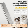 Stainless Steel Dual-Tooth Grooming Comb for Cats & Dogs