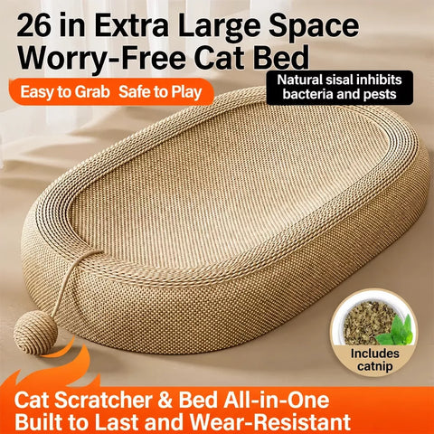 Cat Scratcher with Built-In Lounge Area