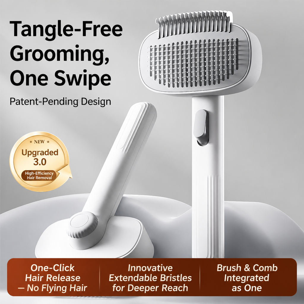 2-in-1 Deshedding & Detangling Comb for Cats and Dogs