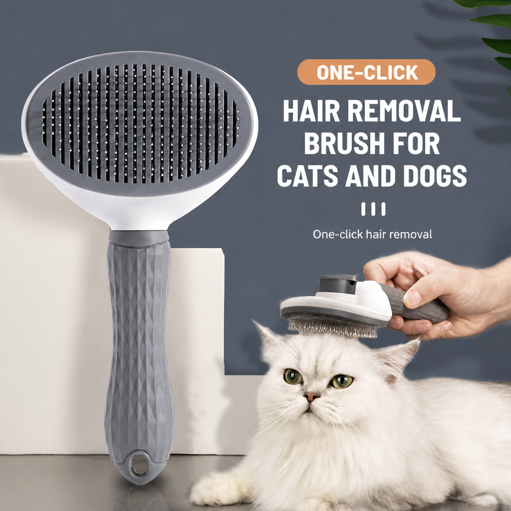Self-Cleaning Pet Brush for Dogs & Cats