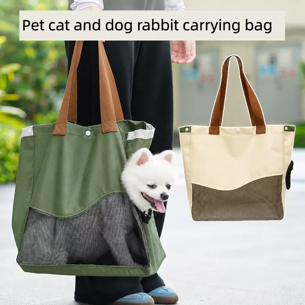 Adjustable Canvas Pet Carrier for Cats and Dogs