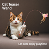 Steel Wire Cat Teaser Wand with Bell and Feather