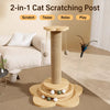 4-in-1 Cat Scratching Post with Sisal Mat and Interactive Toy