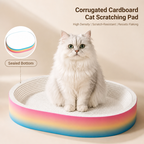 Corrugated Cardboard Cat Scratcher & Lounger