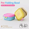 Collapsible Double Pet Bowl with Treat Tray