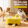 Electric Whack-a-Mole Cat Toy with Feather Teaser