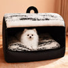 Plush Pet Tent Bed with Removable, Washable Cushion
