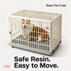 Indoor Resin Pet Crate for Small to Medium Dogs