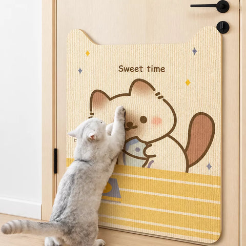 Self-Adhesive Cat Scratching Mat for Doors and Furniture