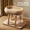 Large Oval Sisal Cat Tree with Integrated Scratcher and Bed