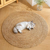 Round Cattail Grass Cat Scratcher Mat