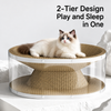 2-in-1 Corrugated Cardboard Cat Scratcher Bed with Tunnel