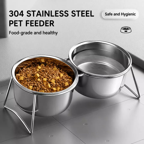 Elevated Stainless Steel Pet Bowl Stand