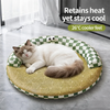 Round Cat Bed with Removable Mat