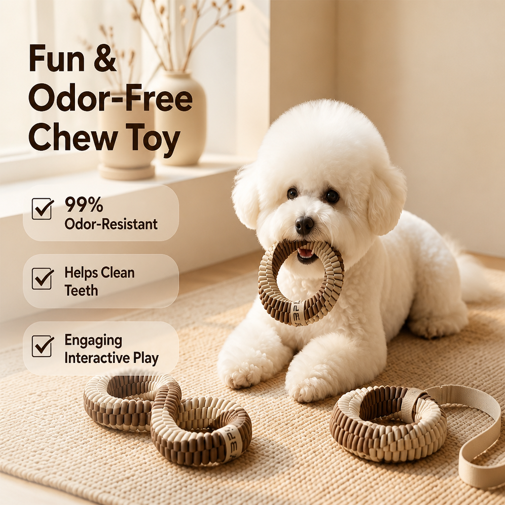 Latex Rope-Knot Tug Toy for Dogs and Cats
