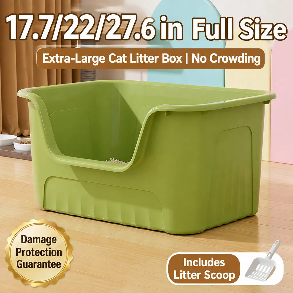 Jumbo Plastic Cat Litter Box with High Sides p-05679