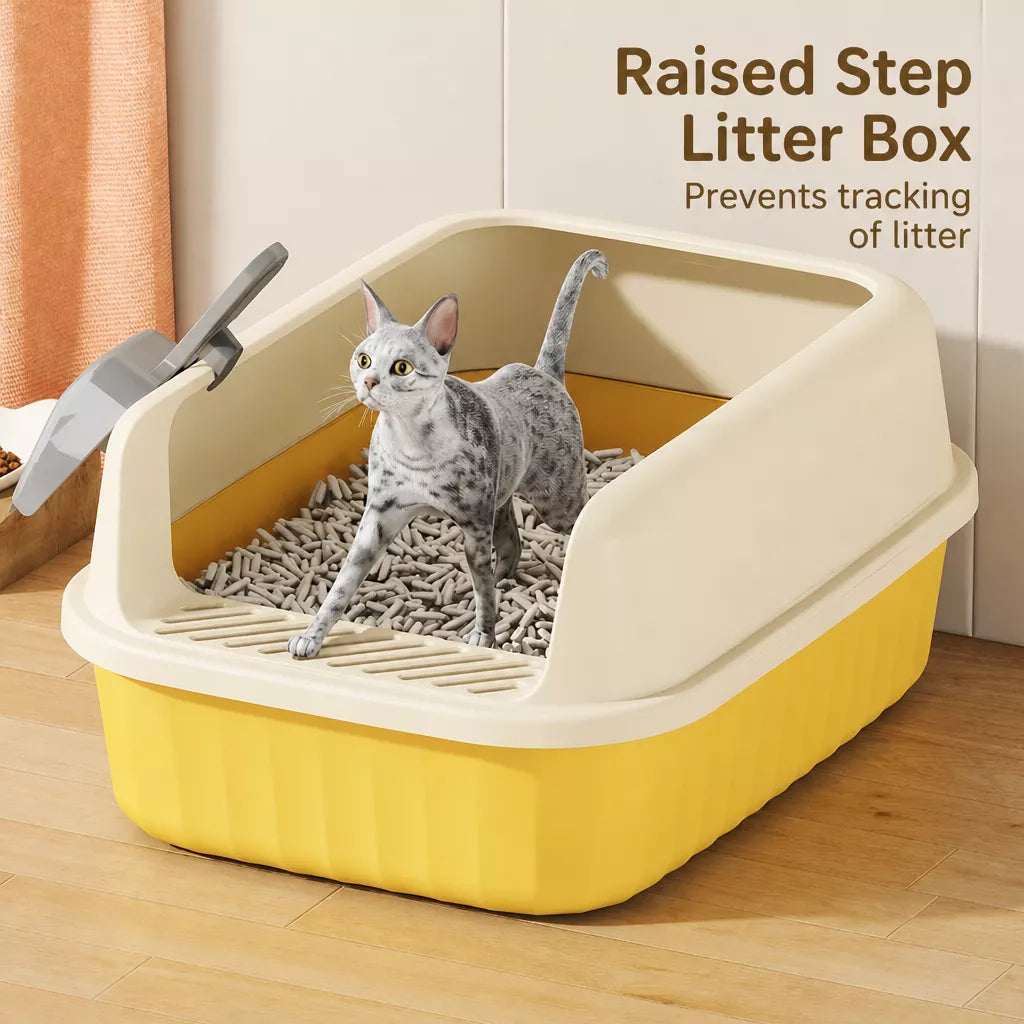 Extra-Large Semi-Enclosed Cat Litter Box p-05685