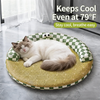 Round Cat Bed with Removable Mat