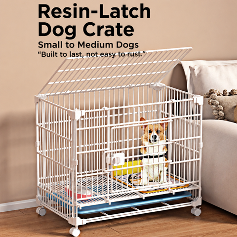 Stackable Resin Pet Crate with Integrated Tray