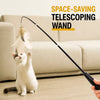 Interactive Cat Wand Toy with 6 Feather Attachments