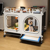 Indoor Pet Crate with Separate Toilet Tray