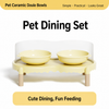 Ceramic Pet Bowl Set with Stand