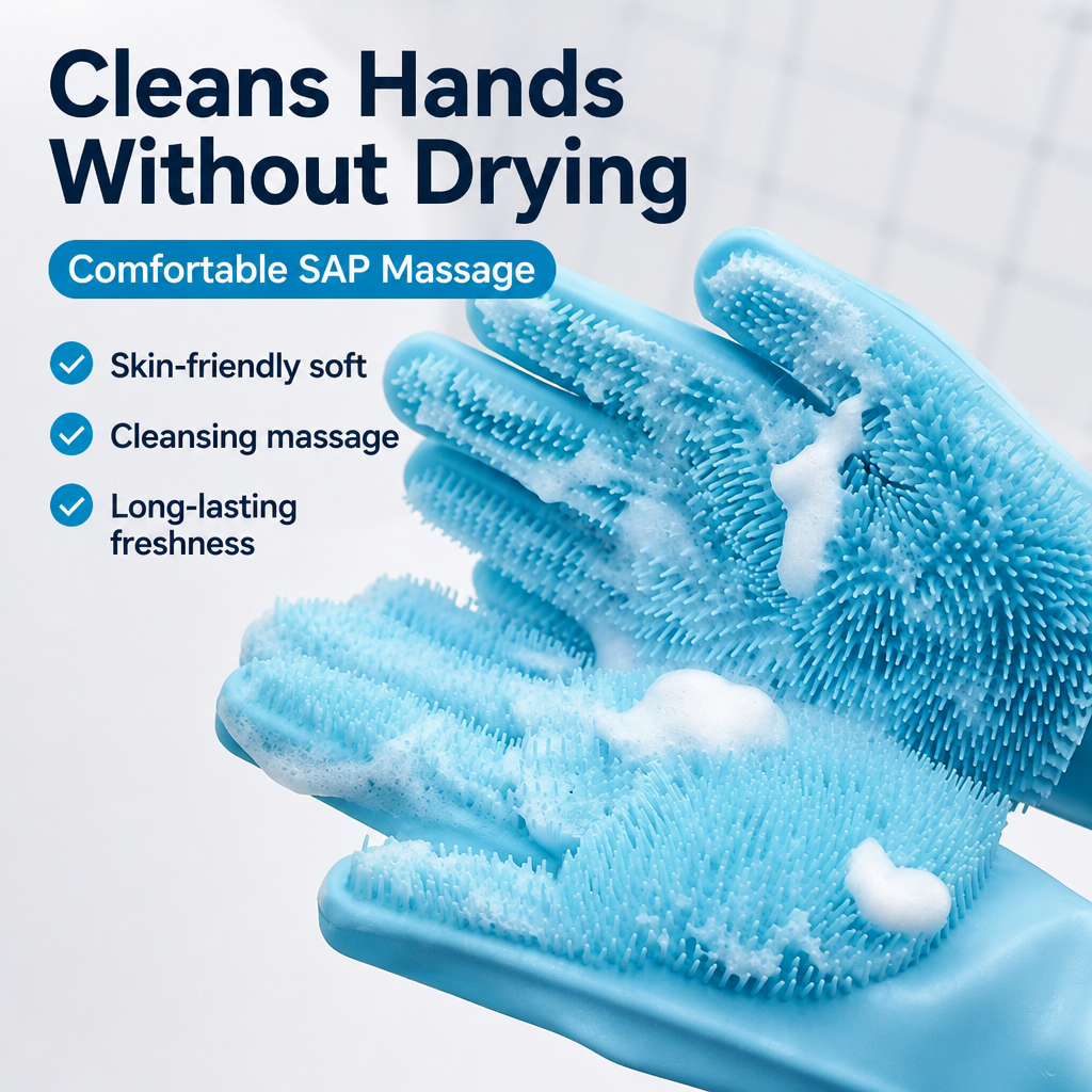 Pet Bathing Gloves for Cats and Dogs
