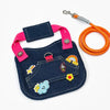 Denim-Style Nylon Pet Harness with Optional Leash for Small Pets