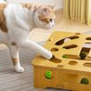 Interactive Cat Activity Toy with Scratch Pad and Bell Maze