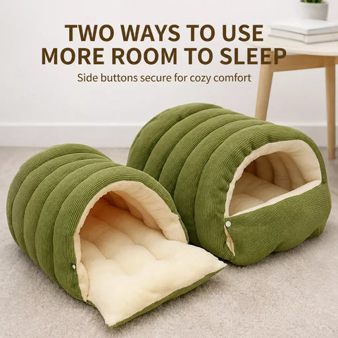 Removable, Washable Semi-Enclosed Bed for Cats & Dogs