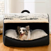 Plush Pet Tent Bed with Removable, Washable Cushion