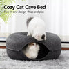 Enclosed Donut Pet Bed with Tunnel